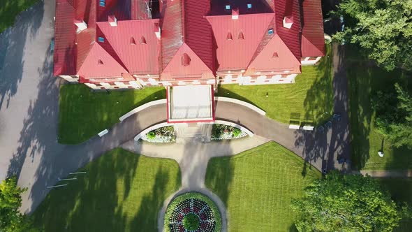 Dikli Palace and Park. Old Manor at City Valmiera, Latvia.