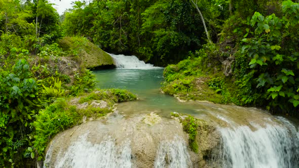 Beautiful Tropical Waterfall Philippines Cebu