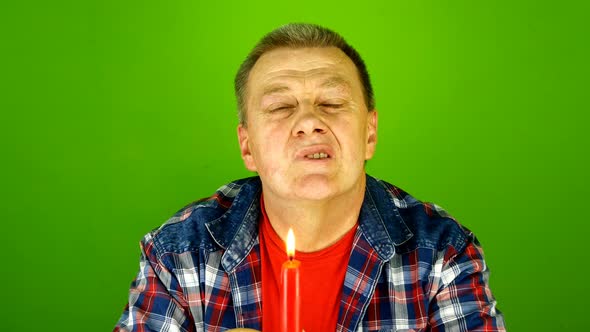 Only Mature Adult Caucasian Ethnicity Man Preaches Prays or Speaks Memorial Speech