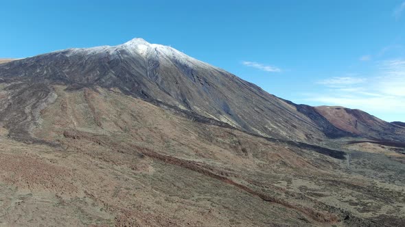 Aerial view of Pico del Teide (Mount Teide), Tenerife, Canary Islands, Spain