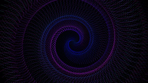 spiral blue pink Particle