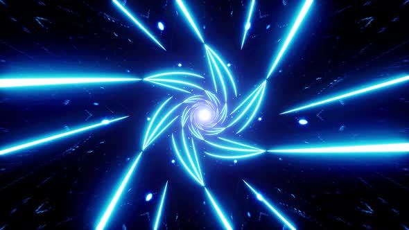 Flickering Blue Spiral Light Vj Loop