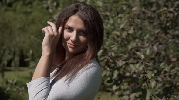 Beautiful Girl Posing in the Park