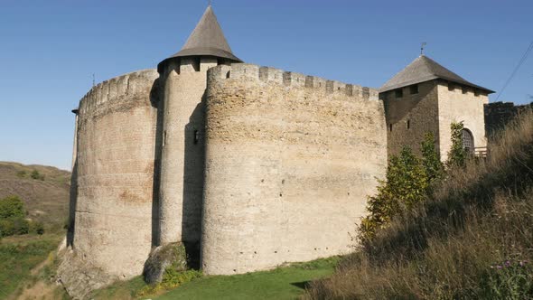 The fortress's walls and towers