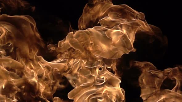 Fire on a Black Background