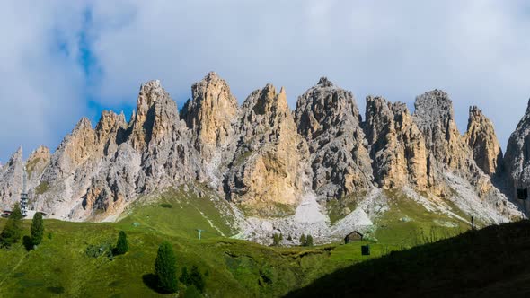 Time Lapse of Dolomites Italy Pizes De Cir Ridge