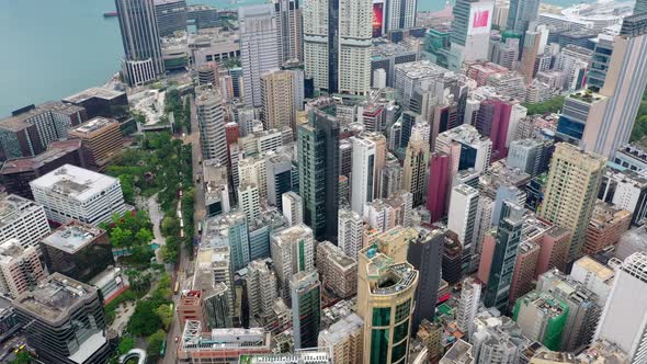 Top view of Hong Kong city