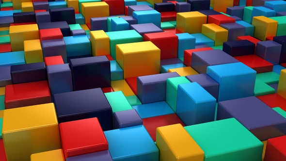 Background of Animated Cubes