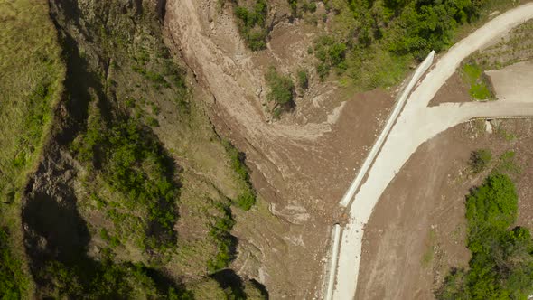 Anti-landslide Concrete barrier.Camiguin Philippines.