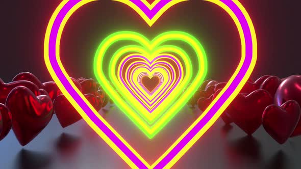 Valentine Heart Neon 03 Hd 