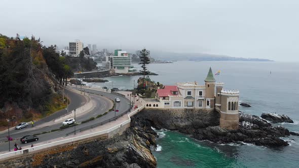 Castle Wulff, Pacific ocean coast, Avenue Marina Street (Vina del Mar, Chile)