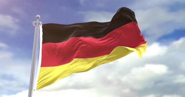 Realistic Germany Flag Slow Motion 4K