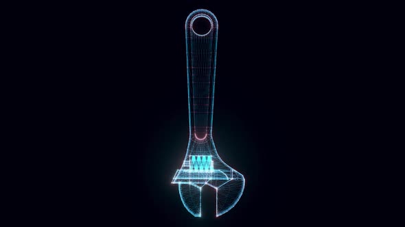 Crescent Wrench Hologram Rotating Hd
