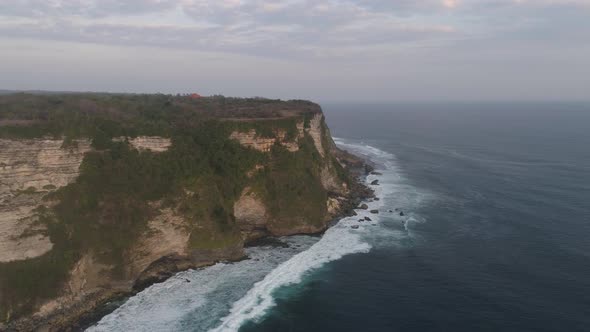 Rocks and Sea Bali. Aerial View.