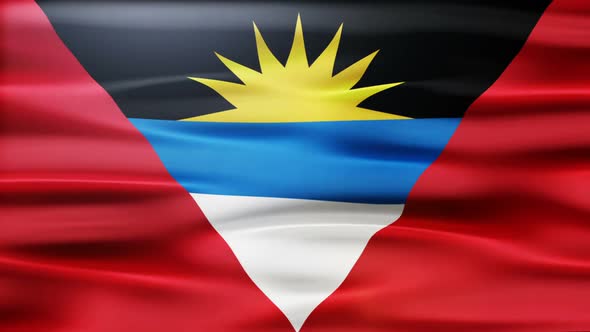 Antigua And Barbuda Flag Waving