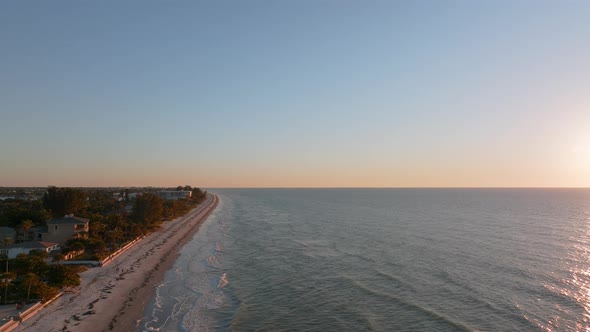 Waves crash on the shore of Indian Rocks Beach in Florida