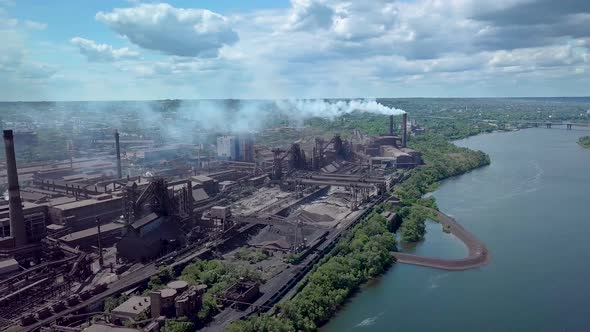 Aerial View of Metallurgical Plant