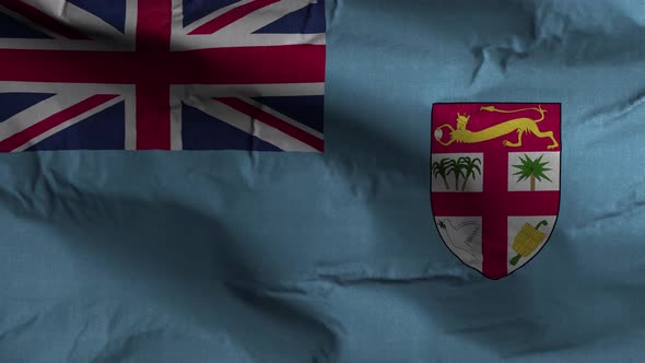 Fiji Flag Textured Waving Background 4K