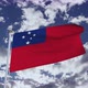 Samoa Flag With Sky 4k - VideoHive Item for Sale