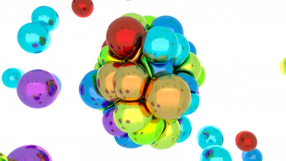 Colorful Metal Balls Collide Under the Action of a Magnet Soft Body Physics