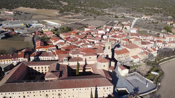 Aerial View of Santo Domingo De Silos Village Burgos Province Spain