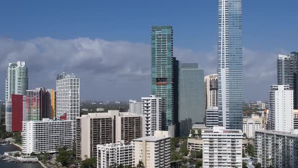 Cinematic Shot of Miami Skyline