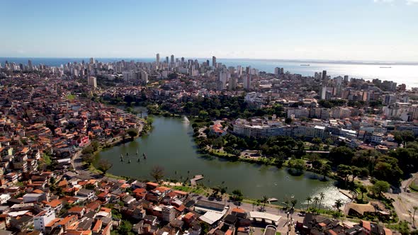 Tropical travel destinations at brazilian northeast. Salvador Bahia Brazil.