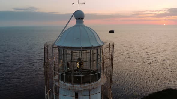 Lighthouse at Dusk with Magical Sky