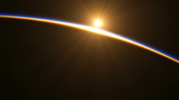 Amazing Sunrise Over The Blue Planet Earth alt