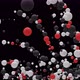 Animation of Abstract red, white, black Spheres - VideoHive Item for Sale