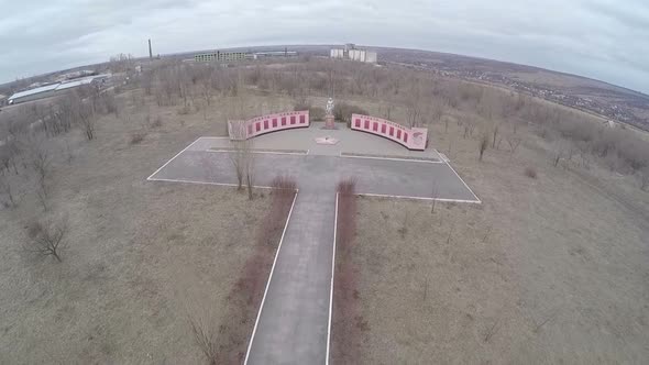 Monument devoted to the Great Patriotic War, aerial view