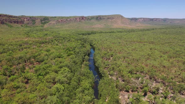 Budjmi Lookout, Jim Jim Creek, Kakadu National Park, Northern Territory, Australia 4K Aerial Drone