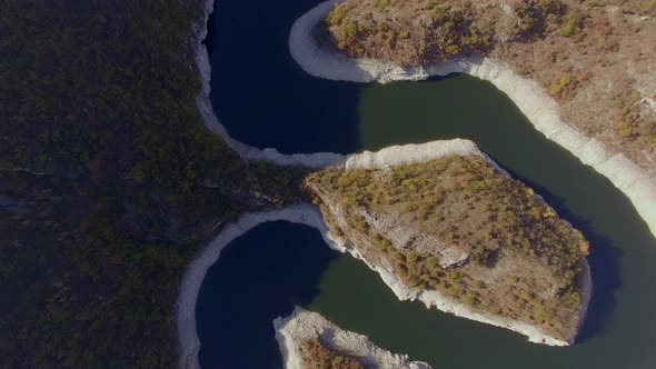 Aerial Flight Over Uvac Canyon 2