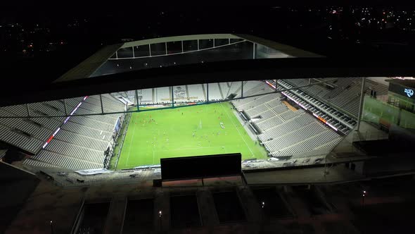 Stunning landscape of sports centre at downtown Sao Paulo.