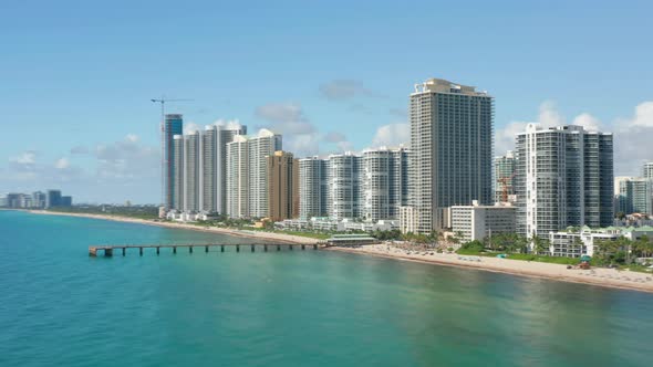 Hyper Lapse Miami Beach City Skyline