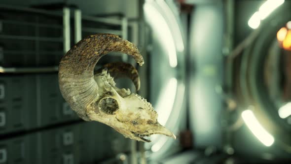 Skull of Dead Ram in International Space Station