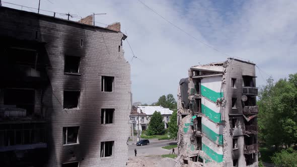 War in Ukraine  Destroyed Building in Borodyanka Bucha District