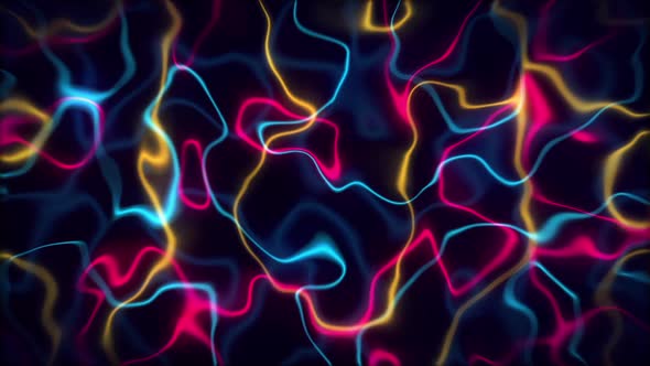 Neon Lines Abstract Background