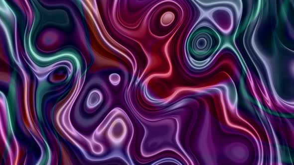 Purple Cyan Red Color Silky Wave Motion Liquid Animation