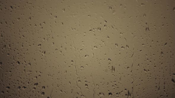 footage of window rain drops