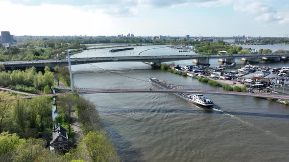 Inland Shipping Logistics Transportation of Goods Over Water Way Infrastructure in the Netherlands