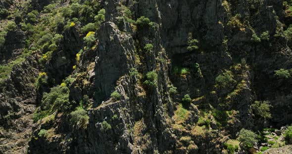 HE SPECTACULAR MEANCERA WATERFALL IN THE NORTH OF EXTREMADURA LANDSCAPED IN A NATURAL PLACEA WATERF