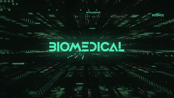Sci Fi Digital Data Word Biomedical