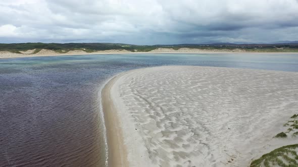 Beautiful Beach in Sheskinmore Bay Between Ardara and Portnoo in Donegal - Ireland