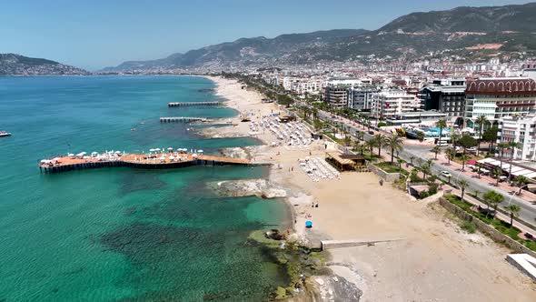 Summer Cleopatra Beach aerial view 4 K