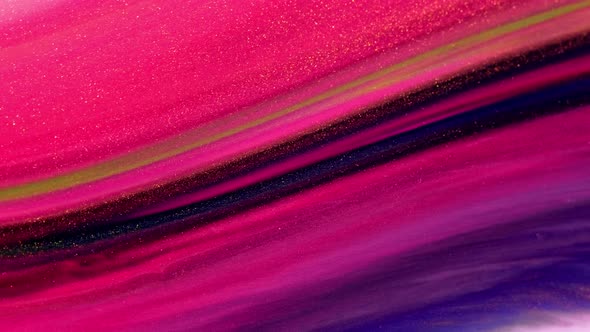 Colorful Pigment Flow Flowing Mixing Creativity Galaxy Slow Motion Macro