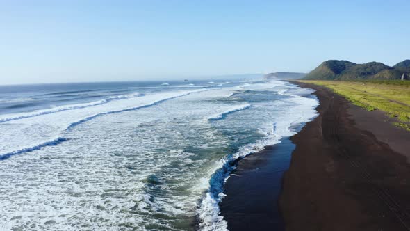 Khalaktyrsky Beach with Black Sand