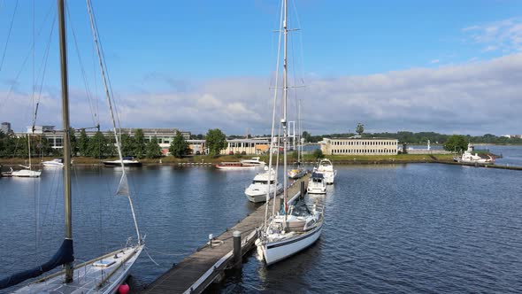 Riga yachting marina bay