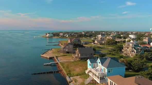 This beautiful cinematic drone pull in was done at the shore.