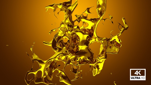 Abstract Liquid Gold Splash V1 alt
